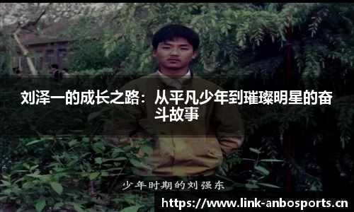 刘泽一的成长之路：从平凡少年到璀璨明星的奋斗故事
